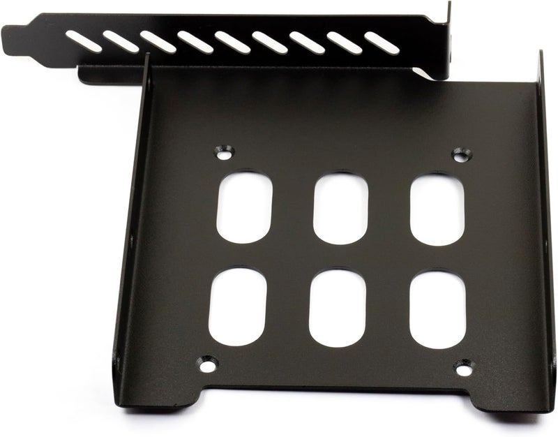 jujinglobal 2.5" to 3.5" Hard Drive Tray Holder for PCI SSD HDD Metal Mounting Bracket Adapter (Steel Painted Black) - Image 3